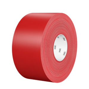 3M™ Durable Floor Marking Tape 971, Red, 4 in x 36 yd, 17 mil, 3 Rolls/Case, Individually Wrapped Conveniently Packaged