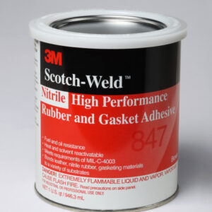 3M™ Nitrile High Performance Rubber And Gasket Adhesive 847 Brown, 1 Quart, 12 per case - Image 1