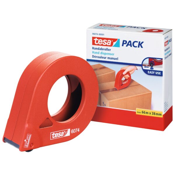 tesapack hand dispenser metal tape gun for carton sealing and packaging use